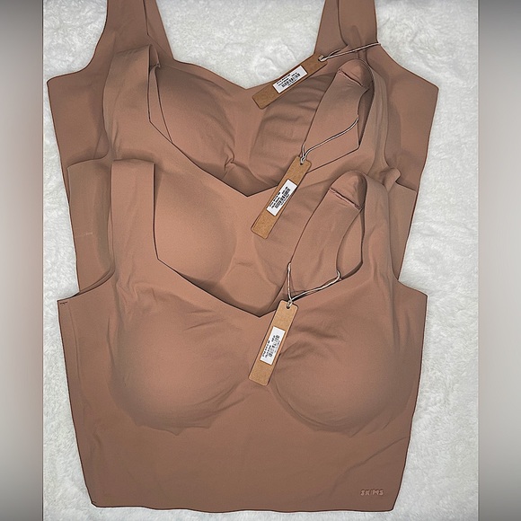 -SALE-SKIMS Naked Plunge/ Scoop Neck/ Bra Tank Wireless Bra: Large DD, 4x NWT - Picture 7 of 8